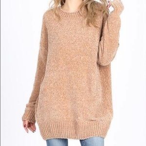 Mocha oversized chenille sweater- NEW NEVER WORN